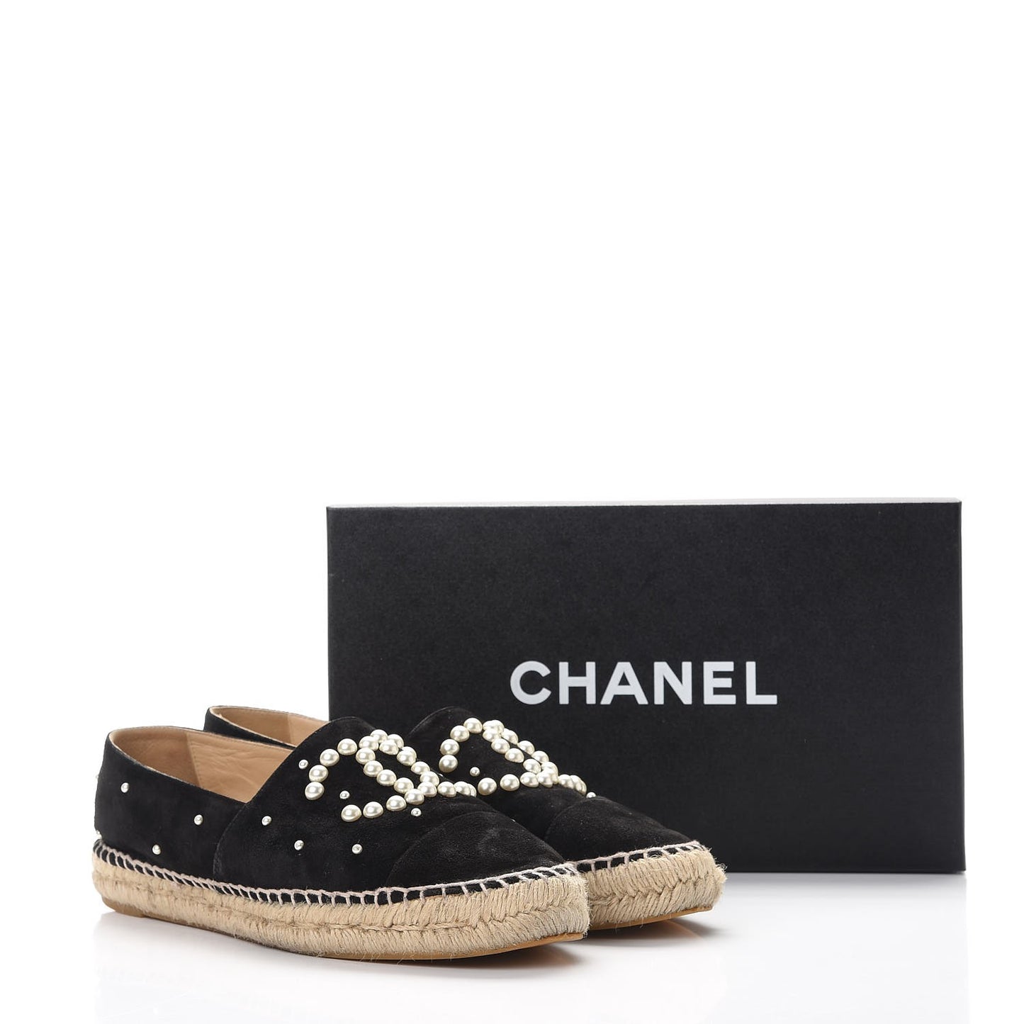 Suede Pearl CC Espadrilles 40 Black