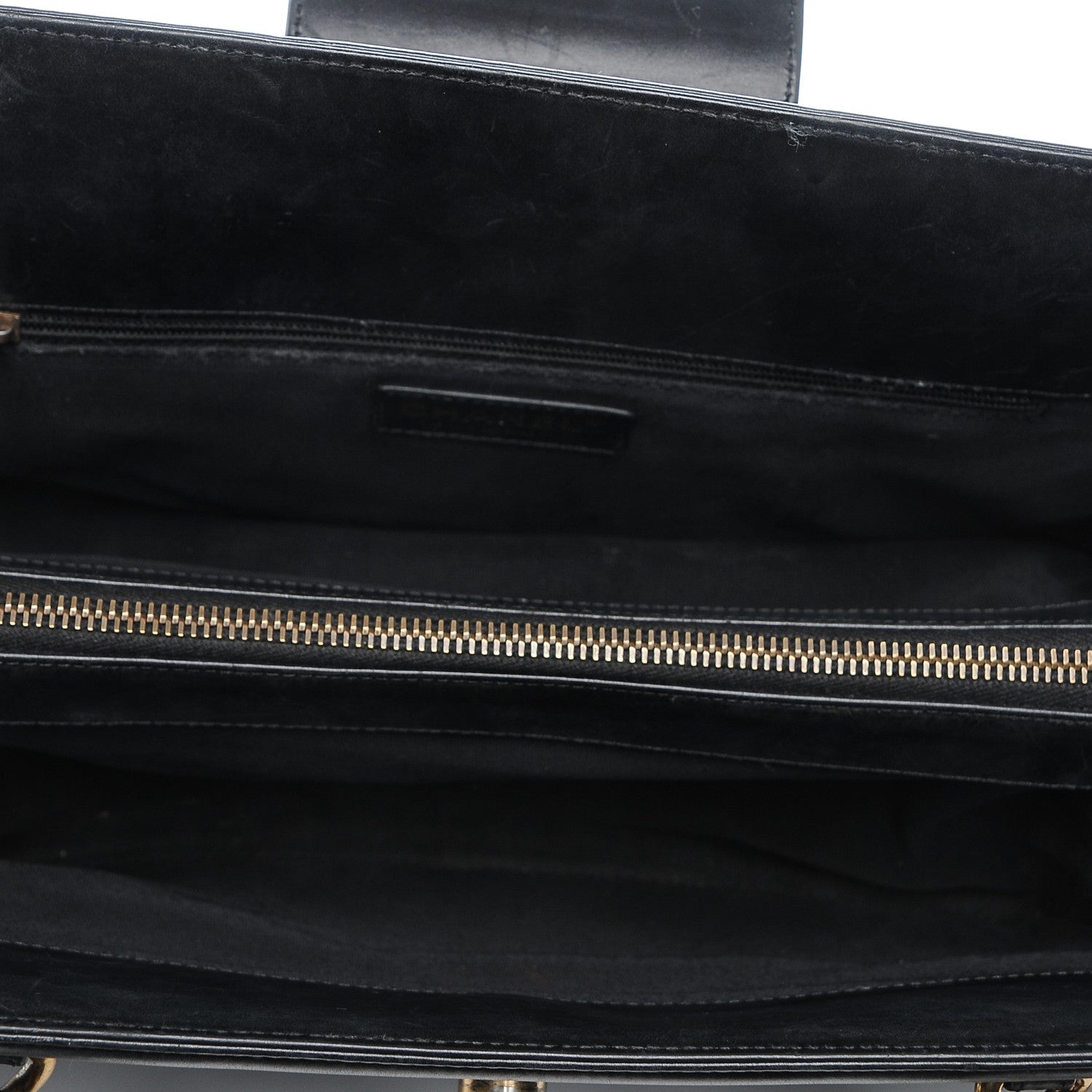Chanel Glazed Calfskin Boy Tote Black 5 of 10