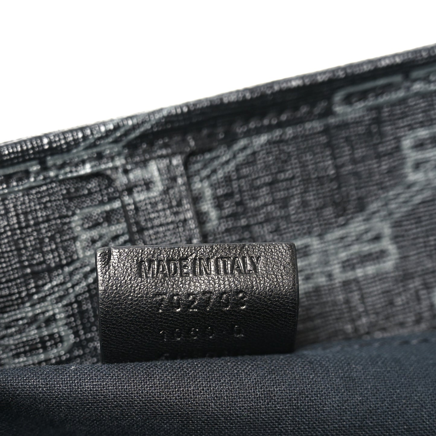 Coated Canvas BB Monogram Large Signature East West Shopper Bag Black Grey