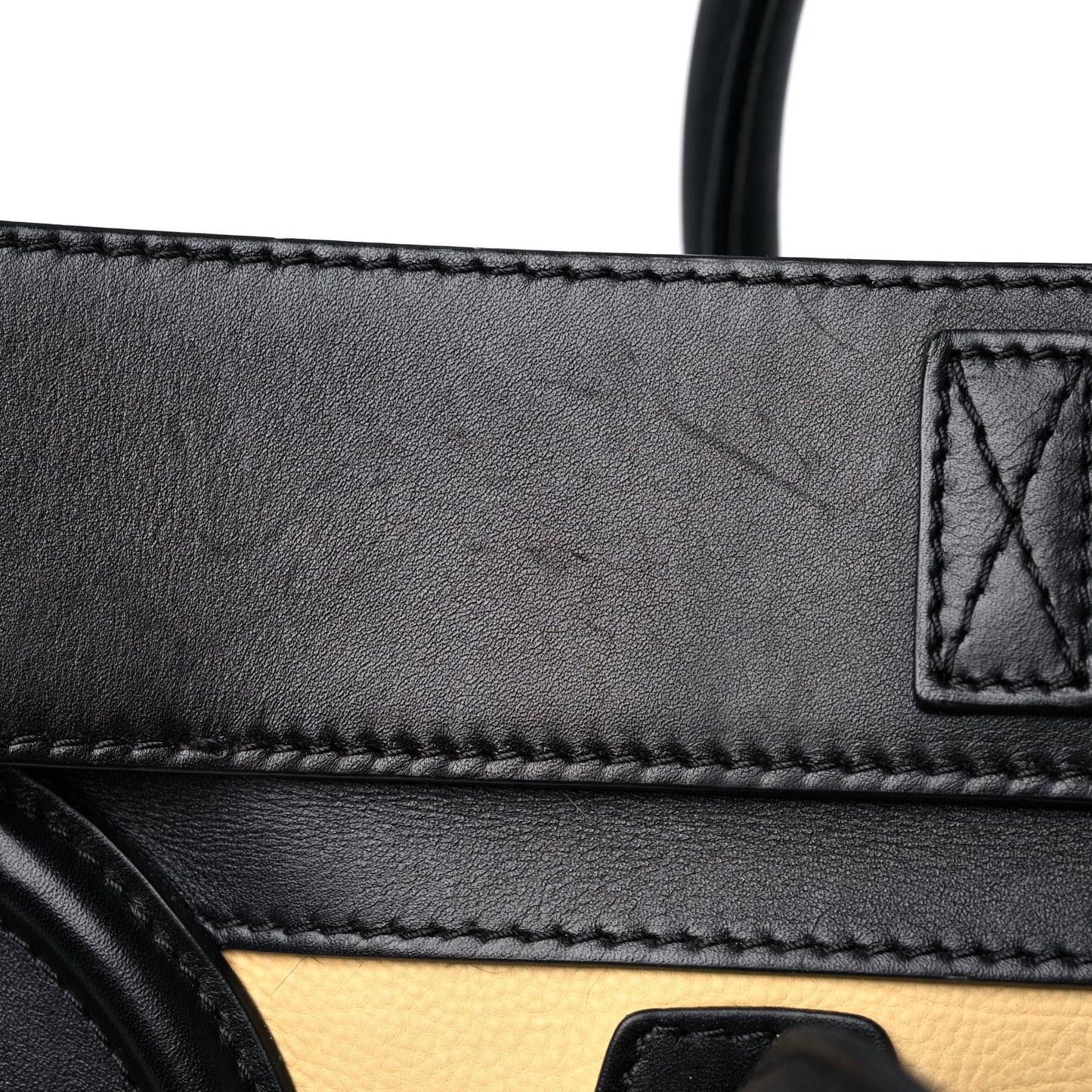 Velluto Calfskin Tri-Color Mini Luggage Vanilla