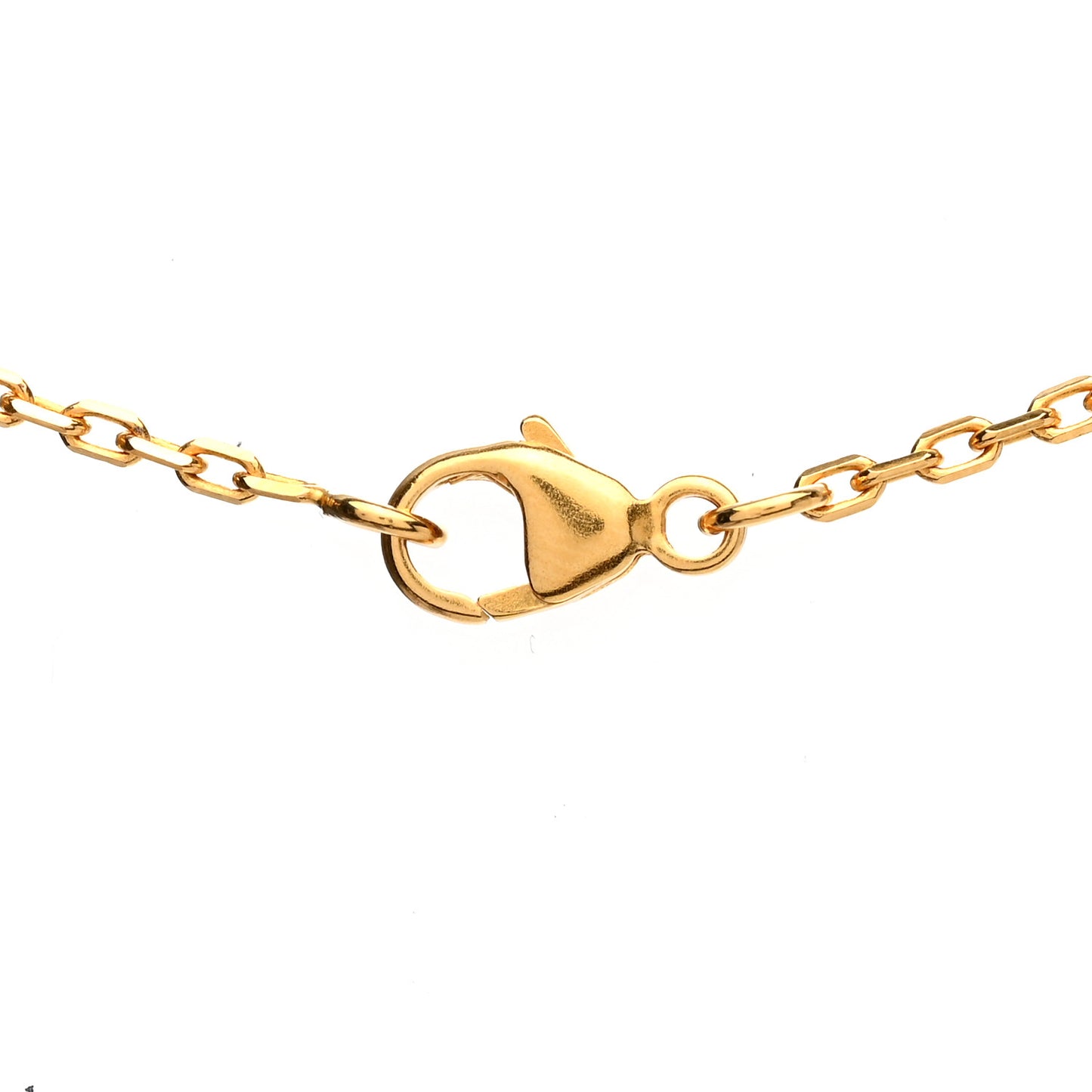 Lacquered Gold Mini Pop H Pendant Necklace White