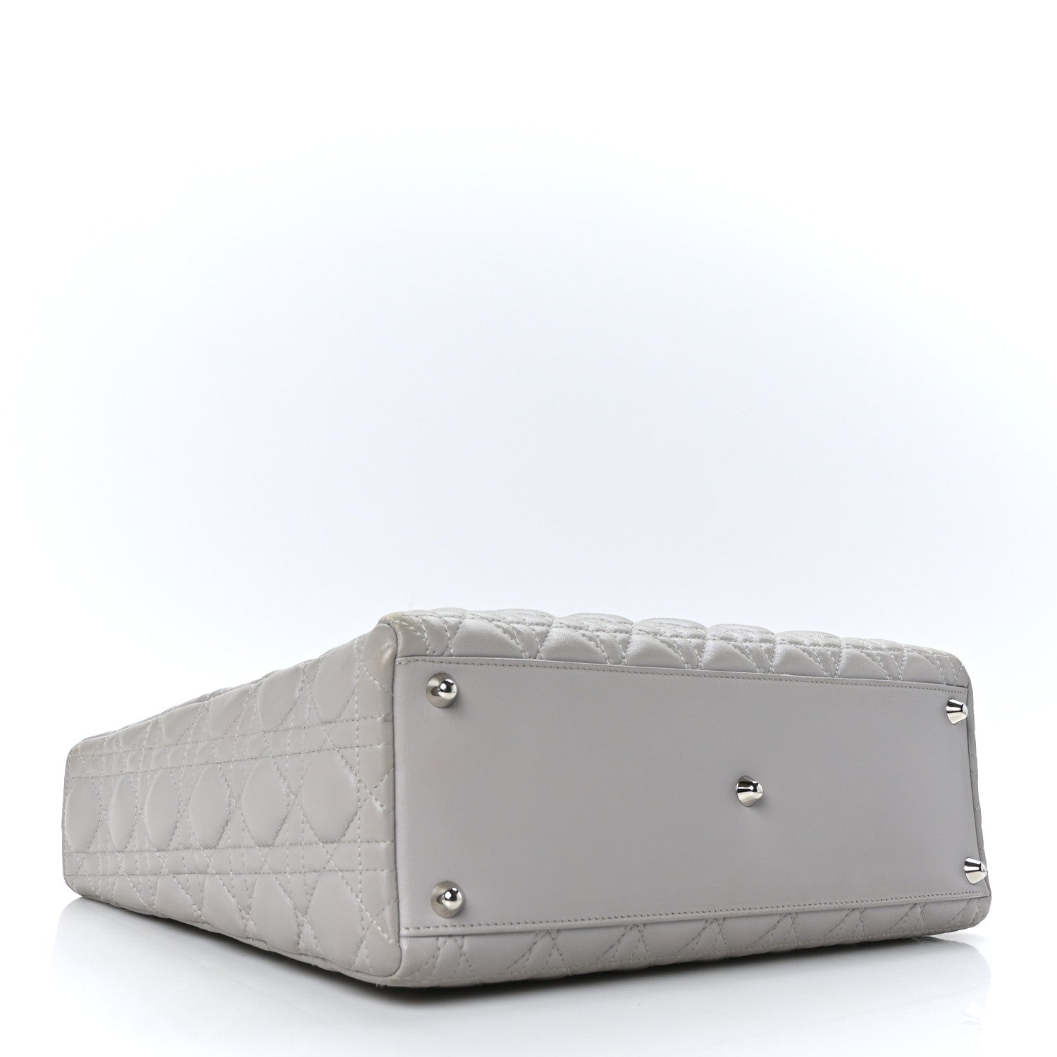 Christian Dior Lambskin Cannage Large Lady Dior Light Grey 4 of 9