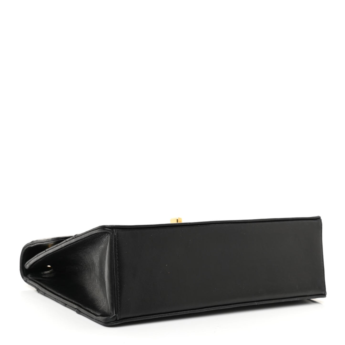 Lambskin Quilted Medium Mademoiselle Single Flap Black