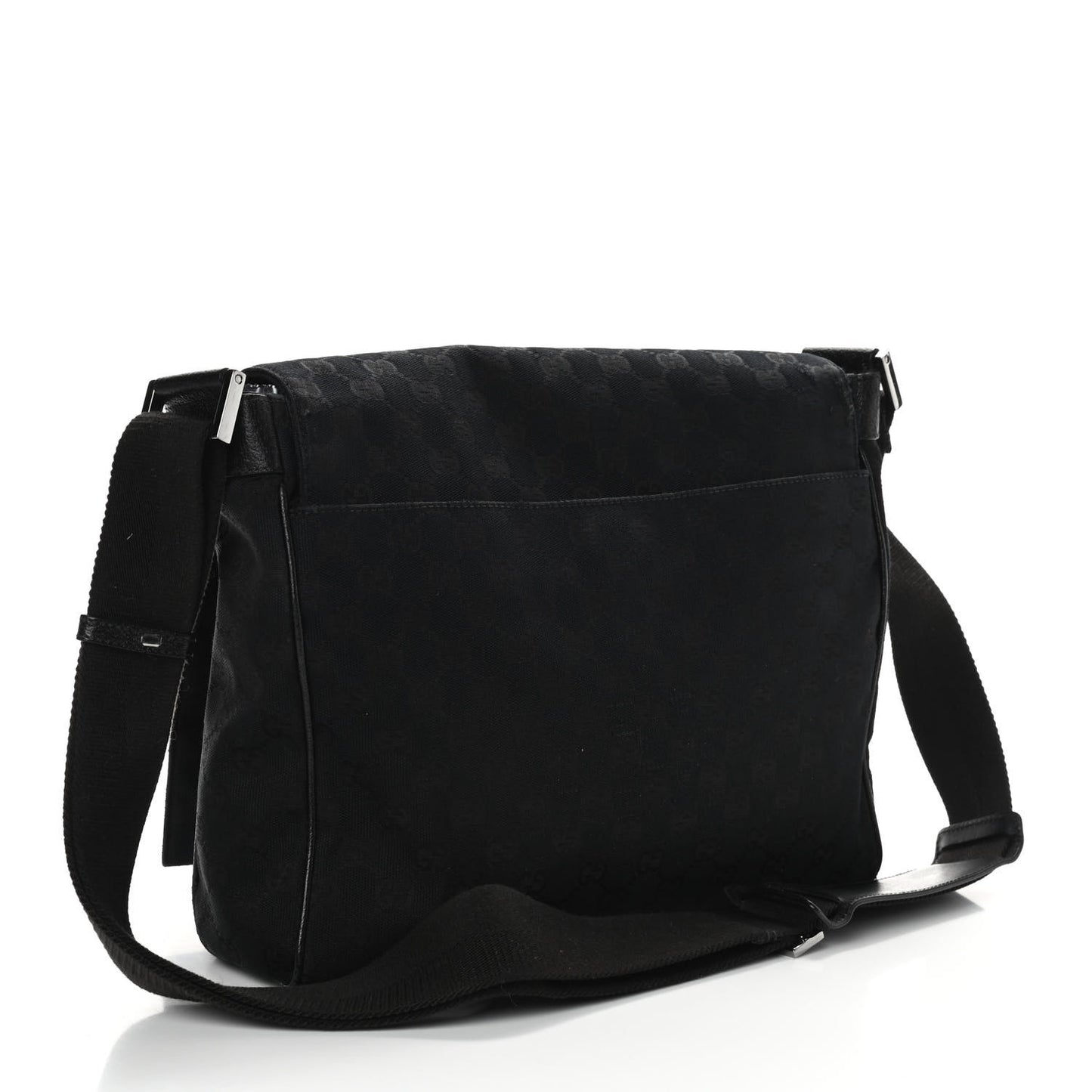 Monogram Small Flap Messenger Bag Black