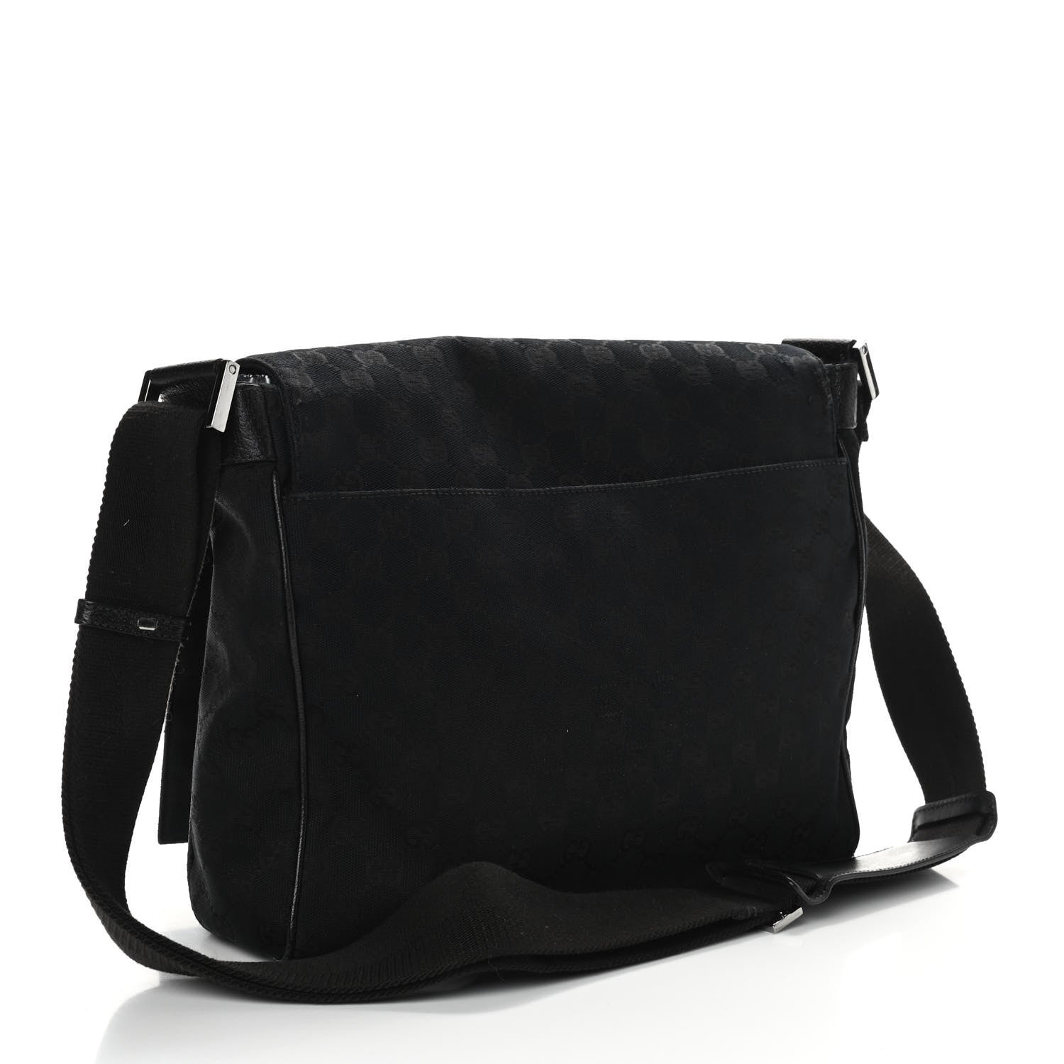 Gucci Monogram Small Flap Messenger Bag Black 2 of 9