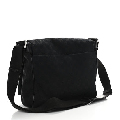 Gucci Monogram Small Flap Messenger Bag Black 2 of 9