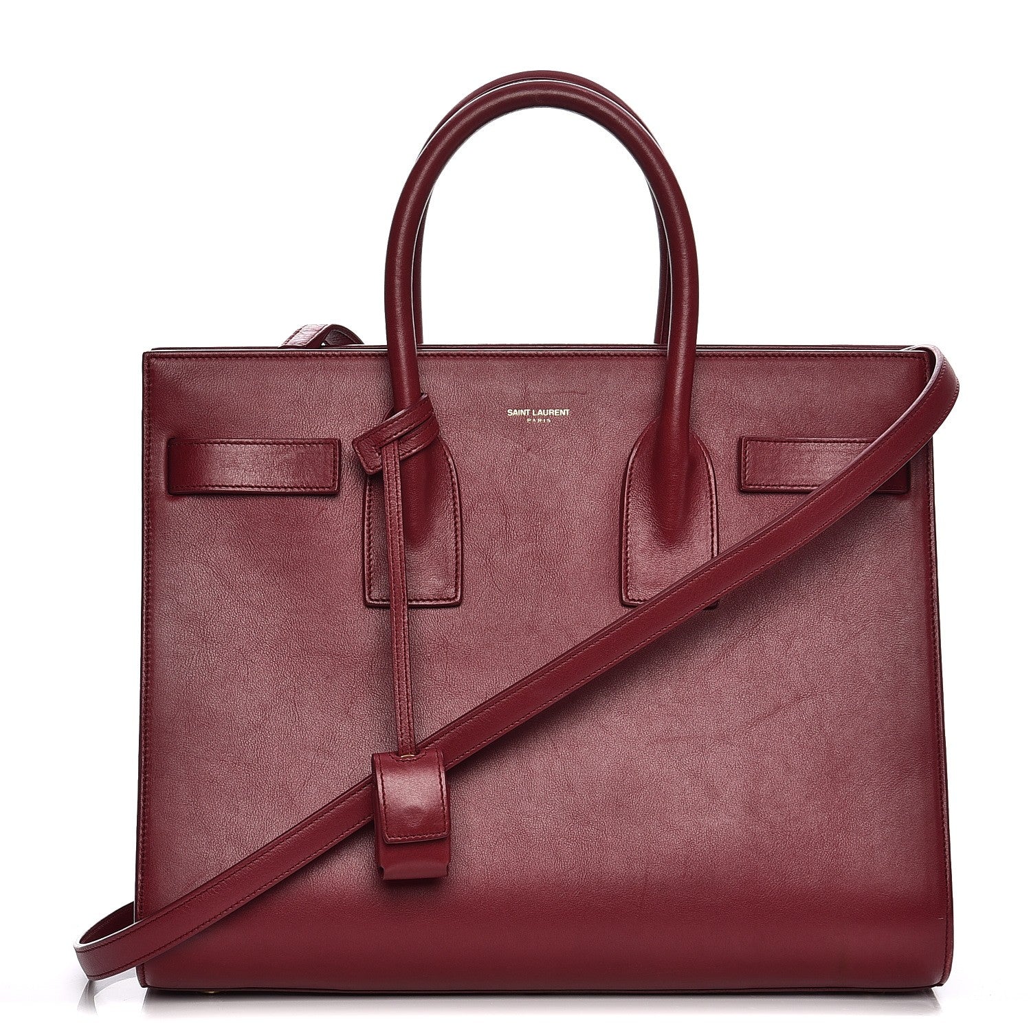 Saint Laurent Calfskin Small Sac De Jour Oxblood 1 of 22