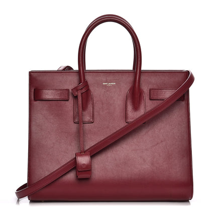 Saint Laurent Calfskin Small Sac De Jour Oxblood 1 of 22