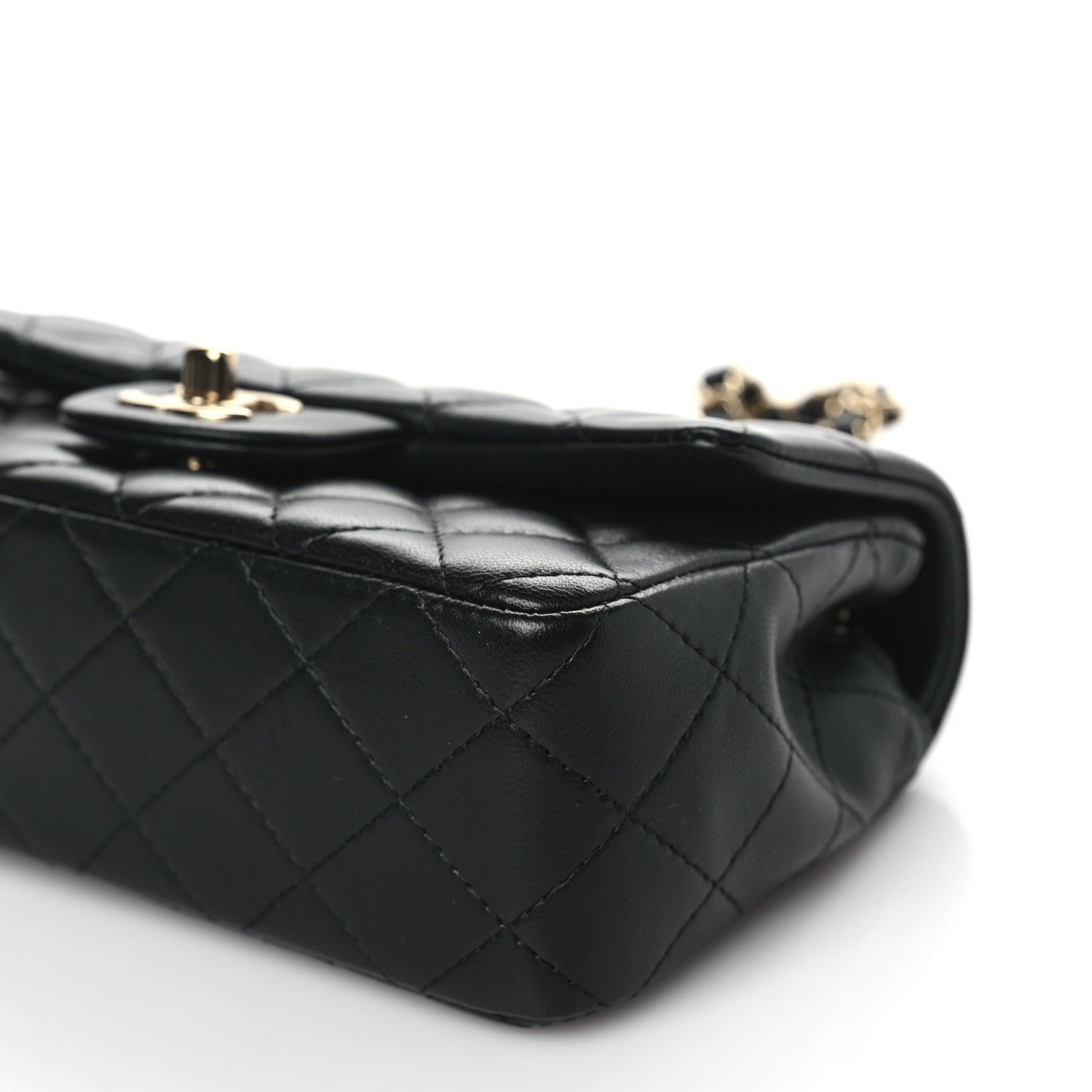 Chanel Lambskin Quilted Mini Rectangular Flap Black 10 of 11