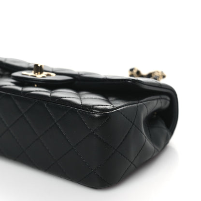 Chanel Lambskin Quilted Mini Rectangular Flap Black 10 of 11