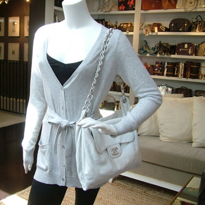 Chanel Leather Quilted Flap Hobo Ivory 2 of 11