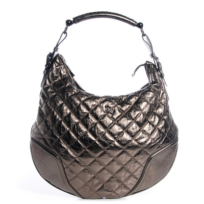 Burberry Calfskin Quilted Hoxton Hobo Nickel 1 of 12