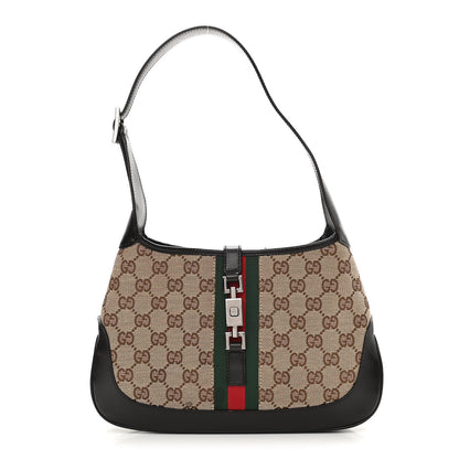 Gucci Monogram Web Small Jackie O Hobo Dark Brown 1 of 11