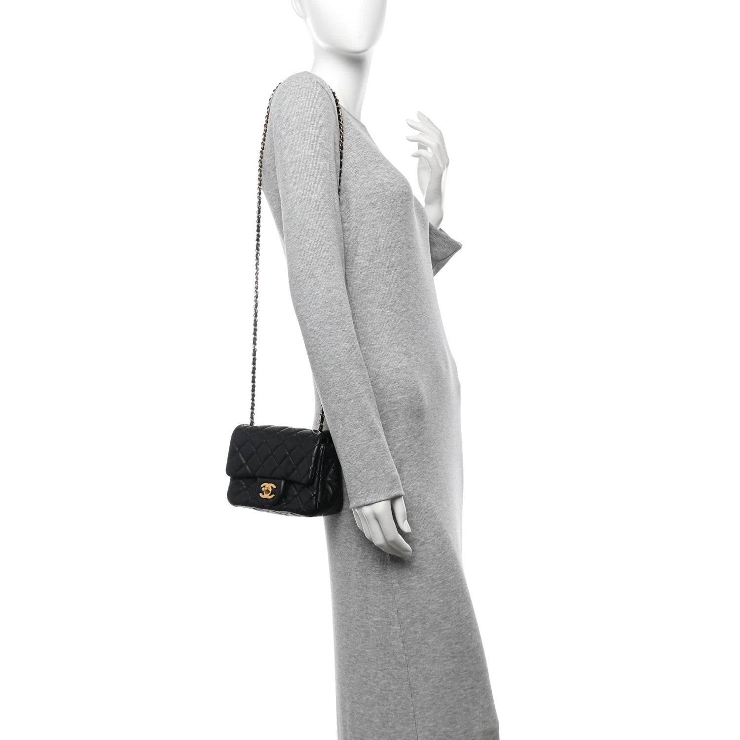 Chanel Lambskin Quilted Mini Pearl Crush Flap Black 2 of 13