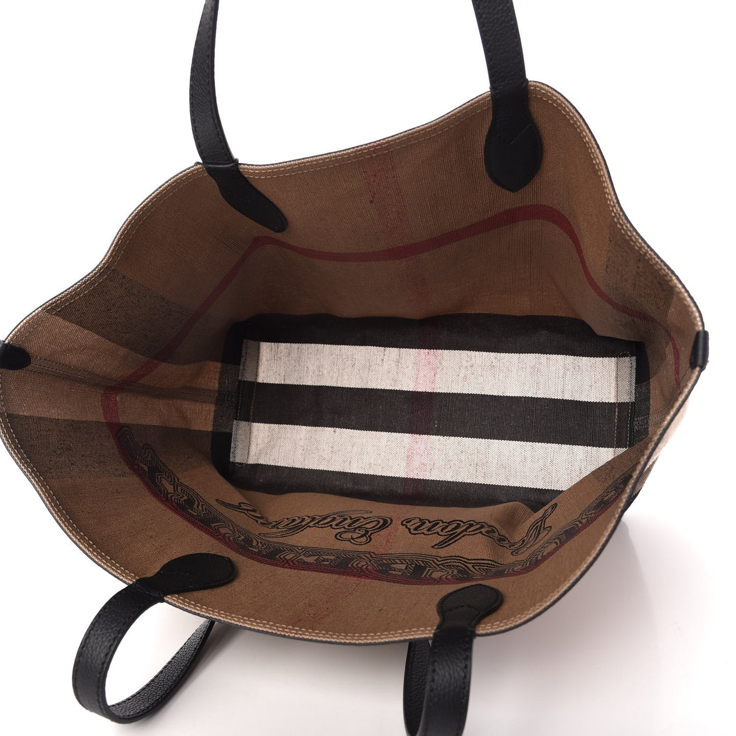 Coated Canvas Mega Check Medium Doodle Tote Black