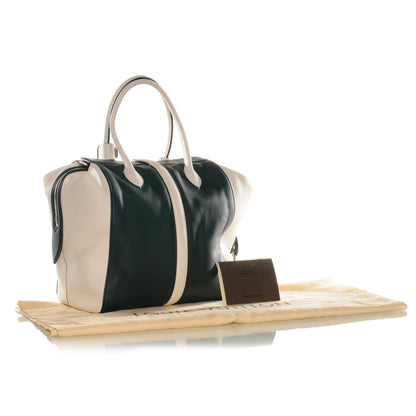 Louis Vuitton Calfskin Suship North South Speedy Navy White 3 of 9