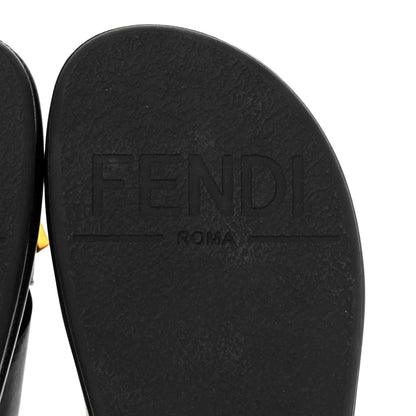 Fendi Vitello Womens Fendigraphy Slide Sandals 37 Black 6 of 10
