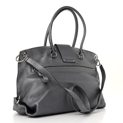 Salvatore Ferragamo Grained Calfskin Large Sofia Convertible Tote Acciaio 3 of 11