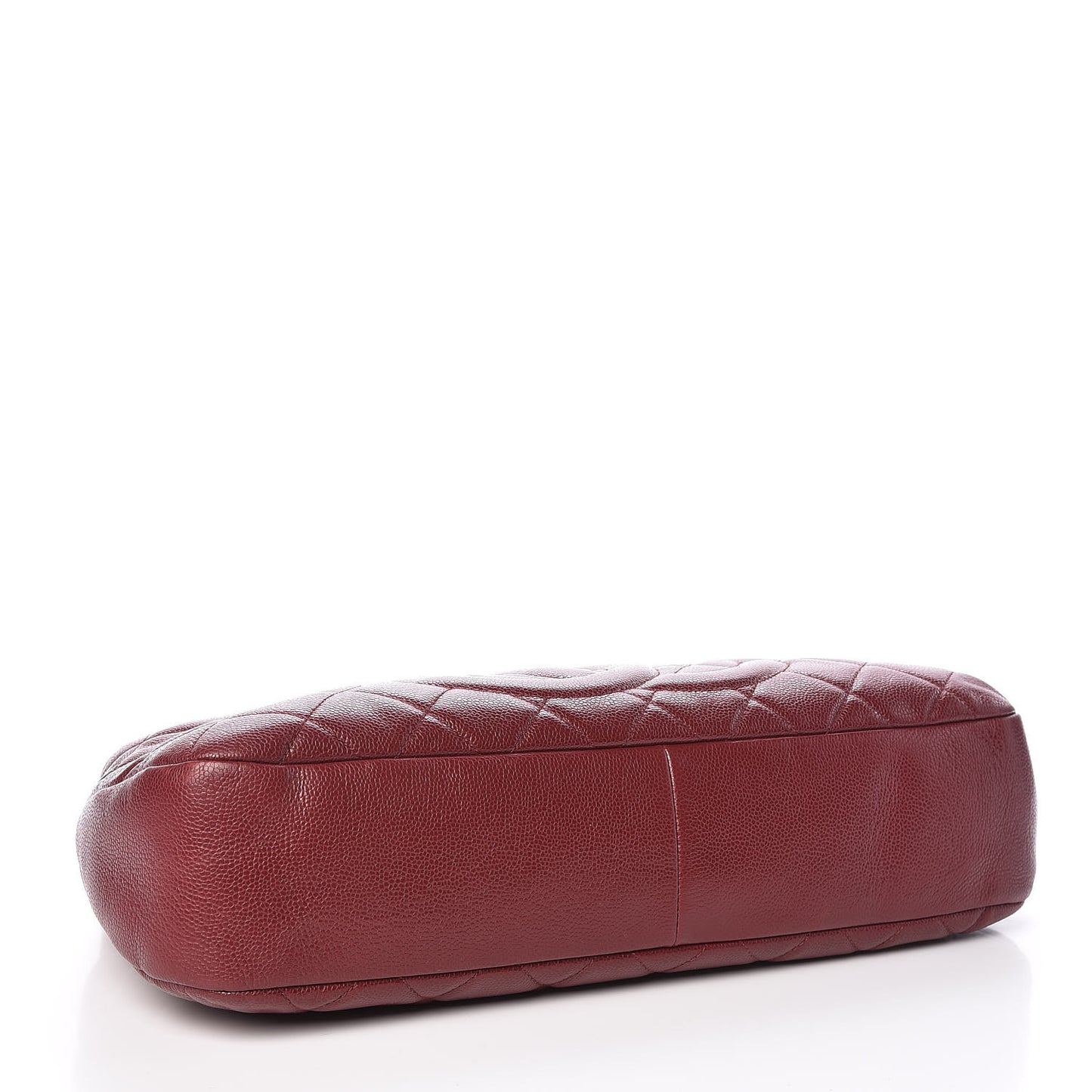 Caviar Quilted Timeless CC Soft Tote Dark Red