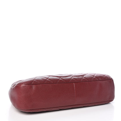 Chanel Caviar Quilted Timeless CC Soft Tote Dark Red 4 of 9