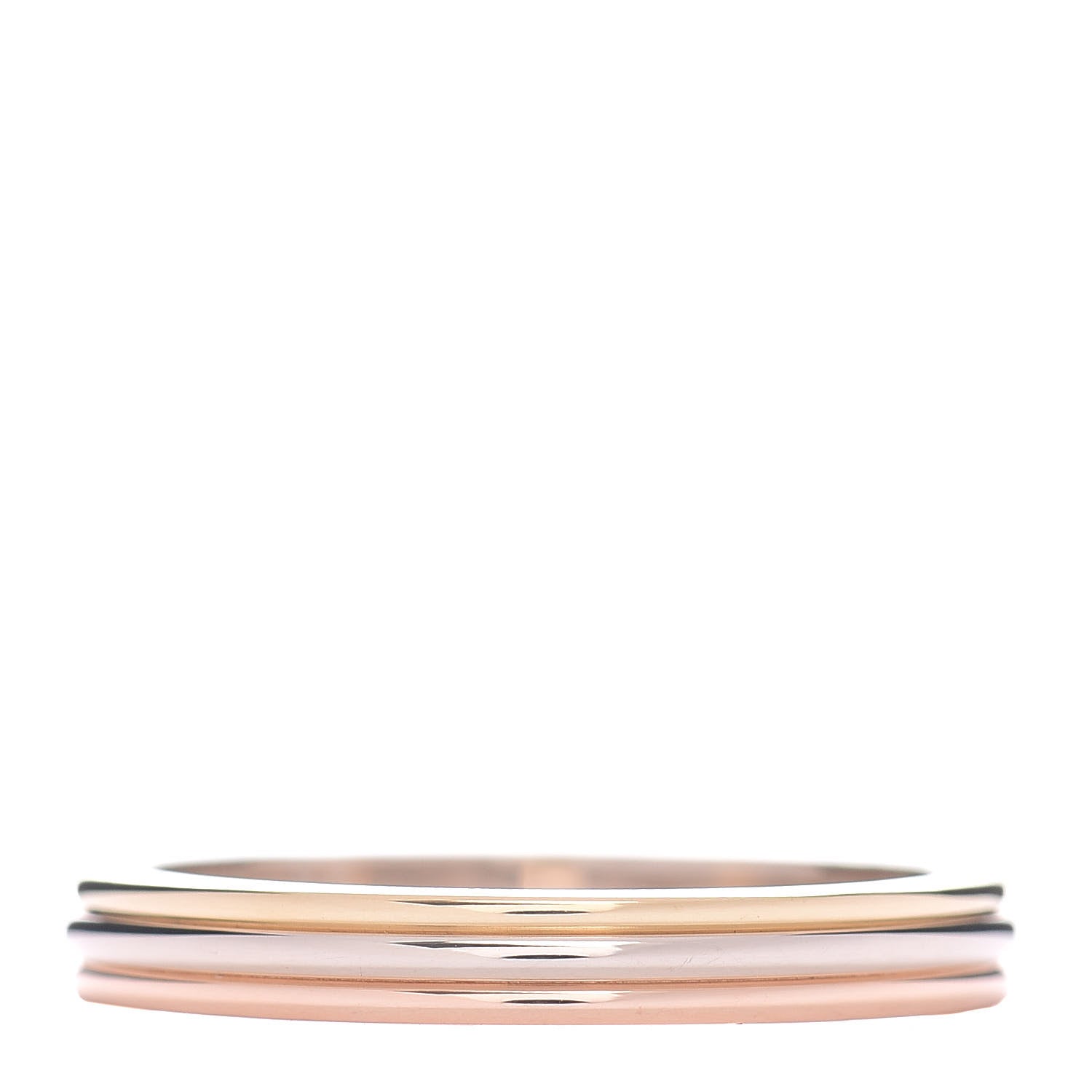 Cartier 18K Pink White Yellow Gold 2.8mm Trinity Wedding Band Ring 53 6.5 1 of 4