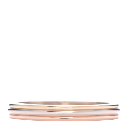 Cartier 18K Pink White Yellow Gold 2.8mm Trinity Wedding Band Ring 53 6.5 1 of 4
