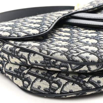 Christian Dior Oblique Saddle Bag Blue 9 of 10
