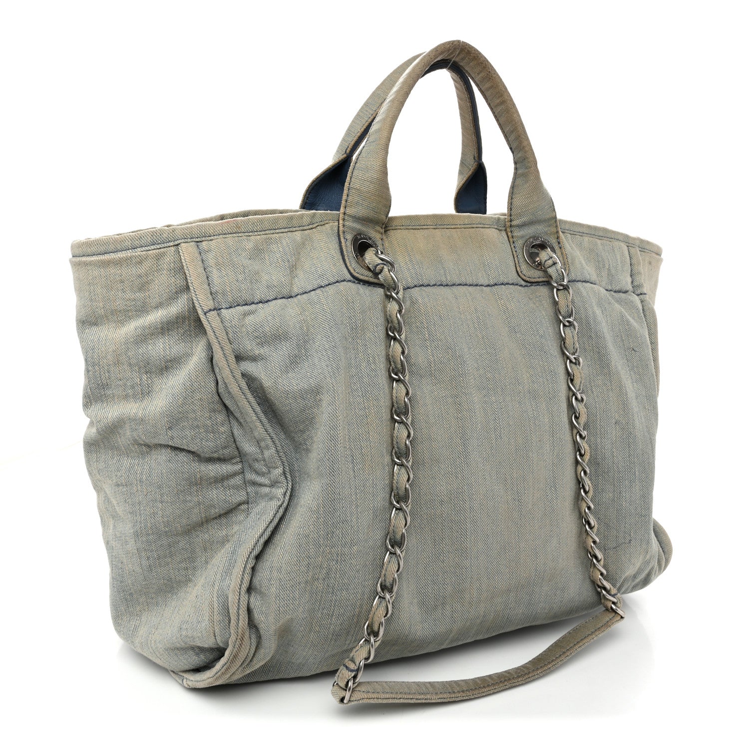 Chanel Denim Medium Deauville Tote Light Blue 4 of 12