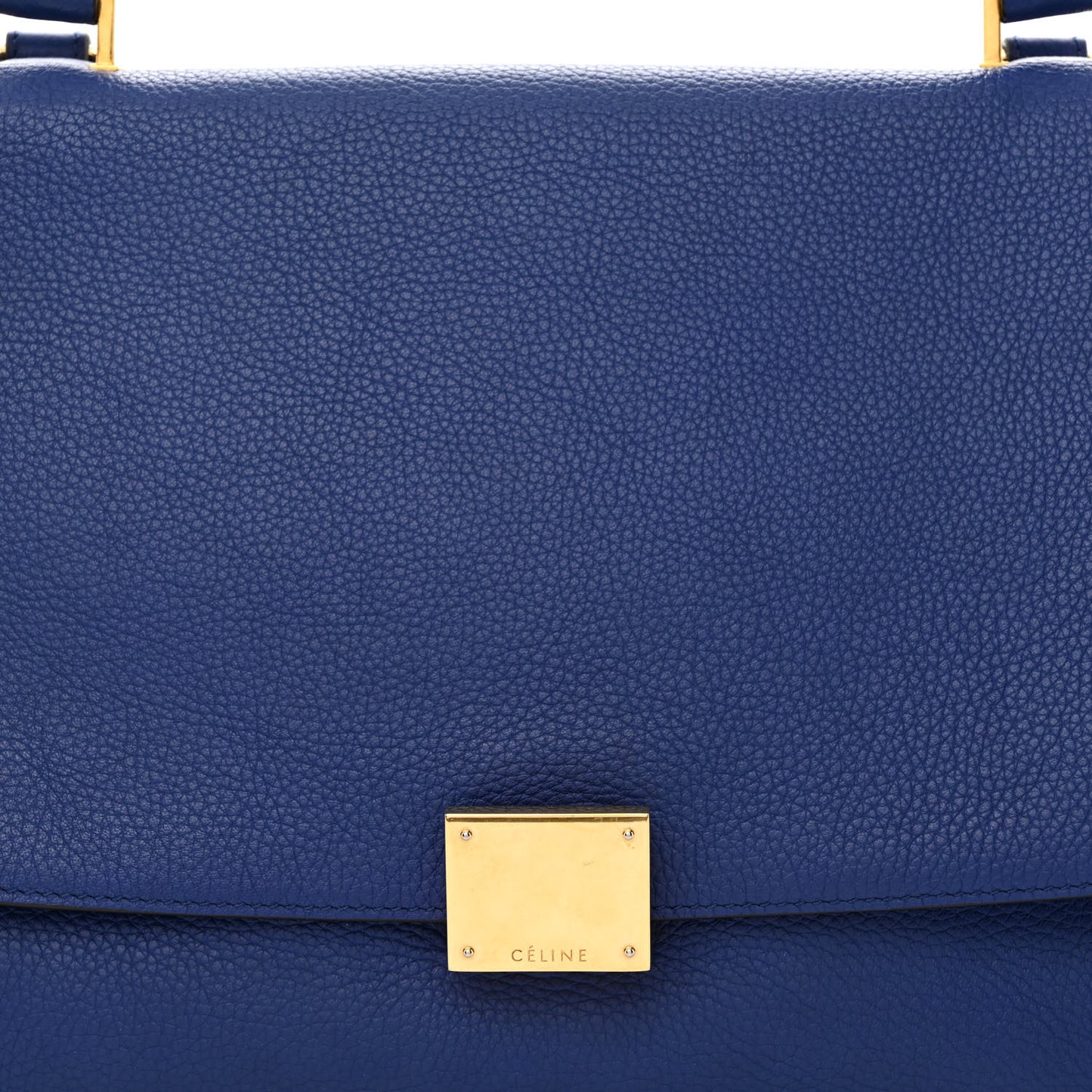 Drummed Calfskin Suede Small Trapeze Indigo
