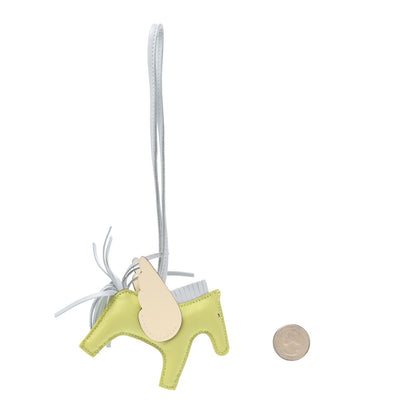 Hermes Milo Lambskin Grigri Rodeo Pegase Horse Bag Charm PM Jaune Bourgeon Bleu Brume Nata 2 of 6