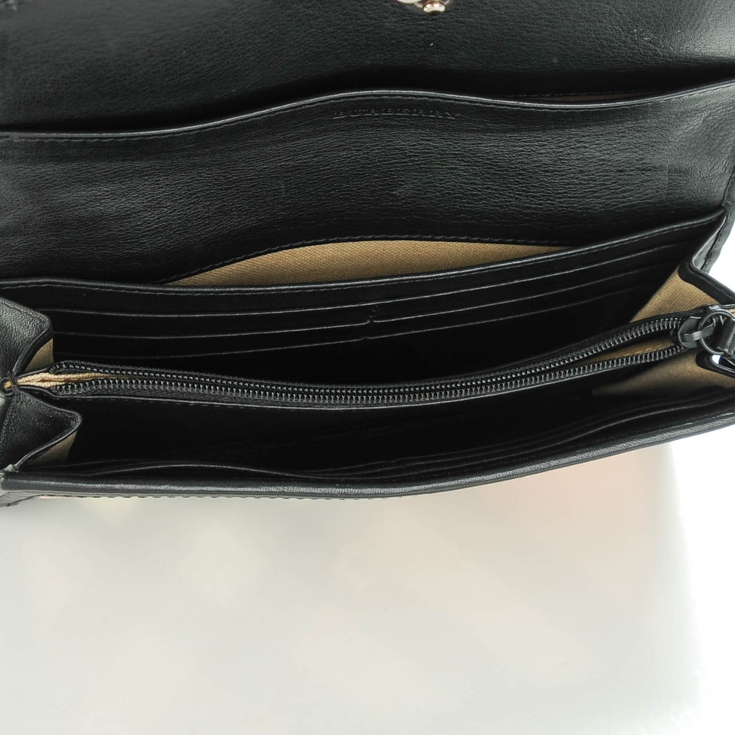 Nova Check Mega Stud Continental Wallet Black