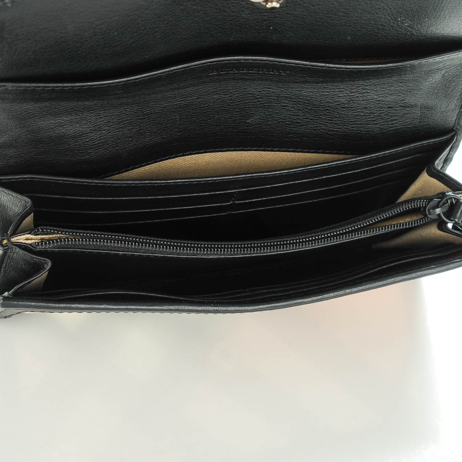 Burberry Nova Check Mega Stud Continental Wallet Black 5 of 7