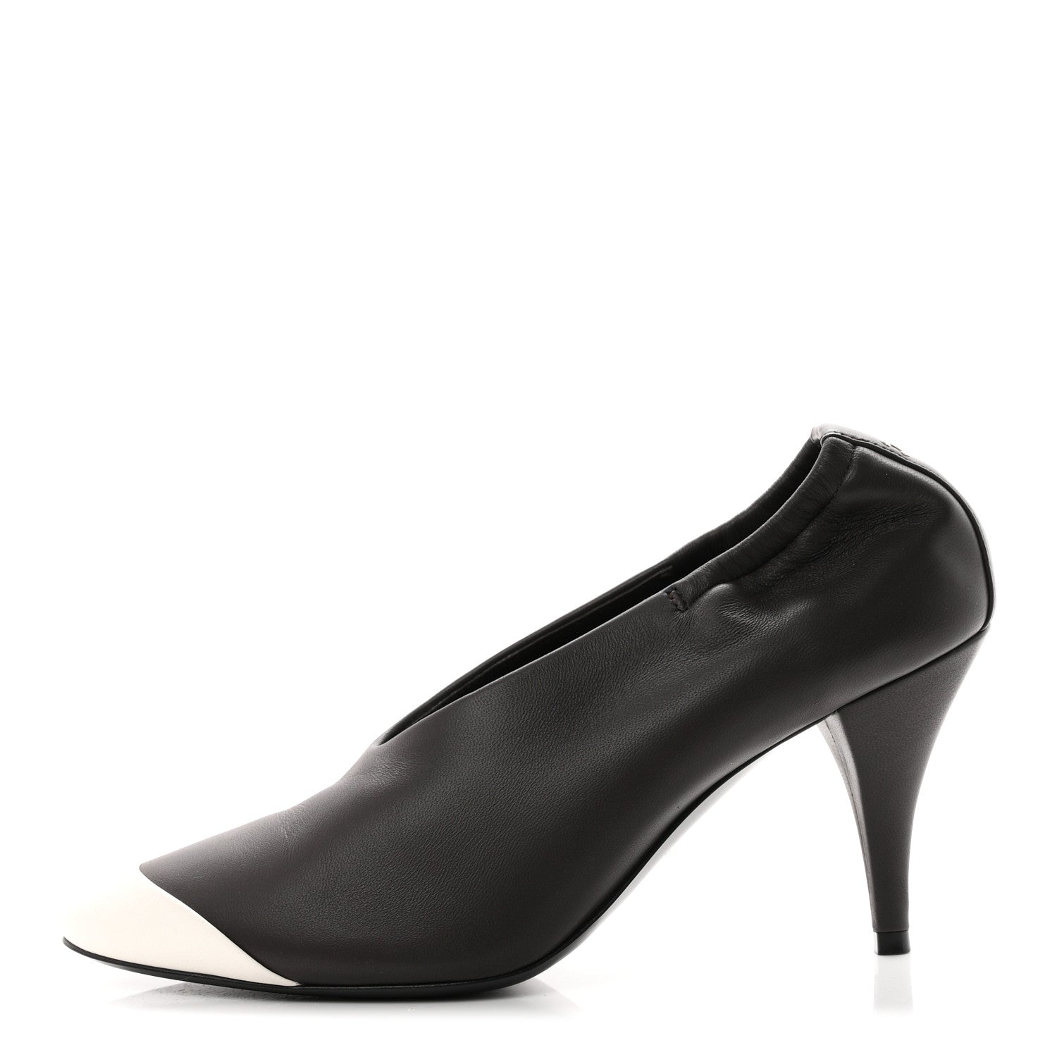 Chanel Lambskin Pumps 35 Dark Brown Ivory 1 of 10