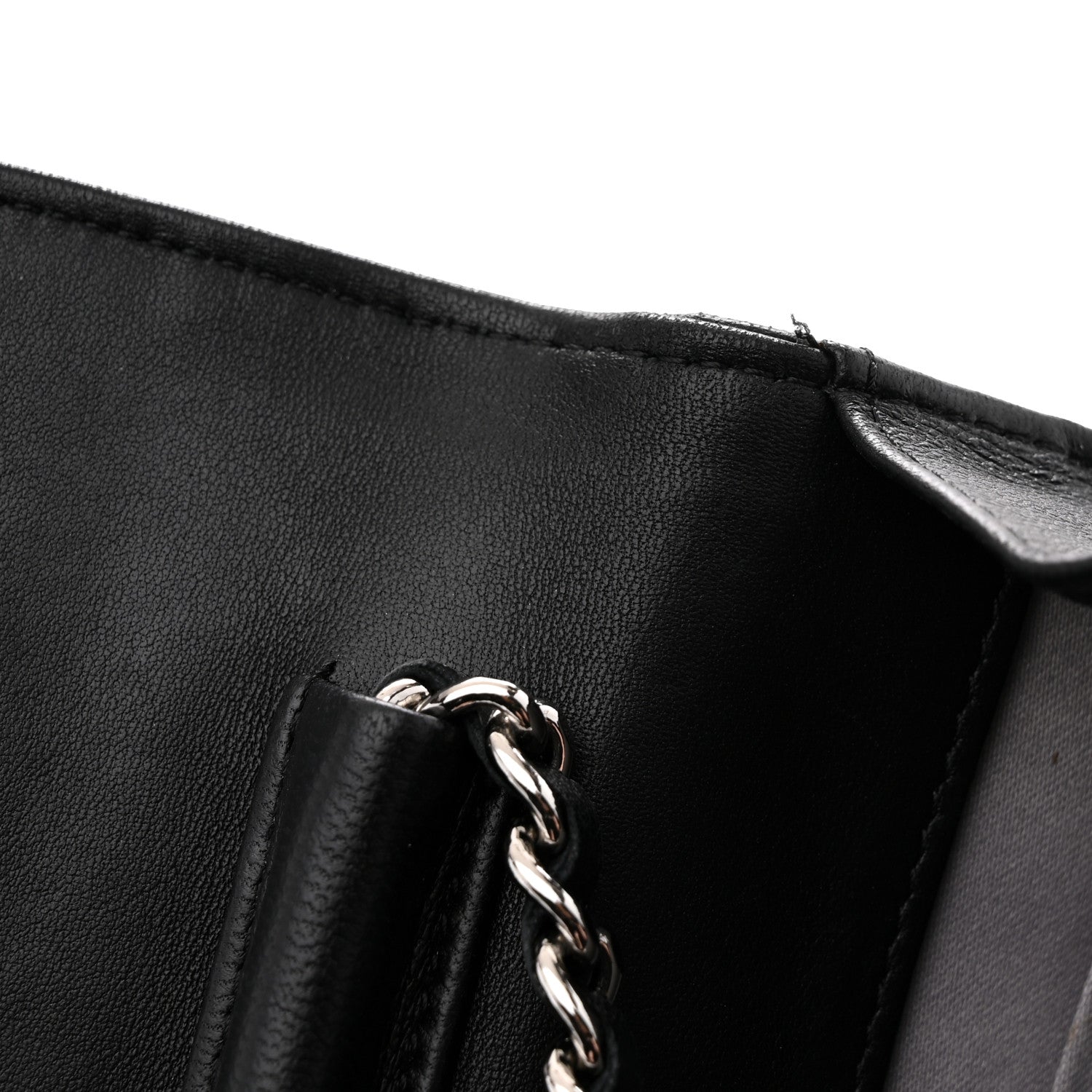 Chanel Lambskin Camellia Embossed Wallet On Chain WOC Black 11 of 15