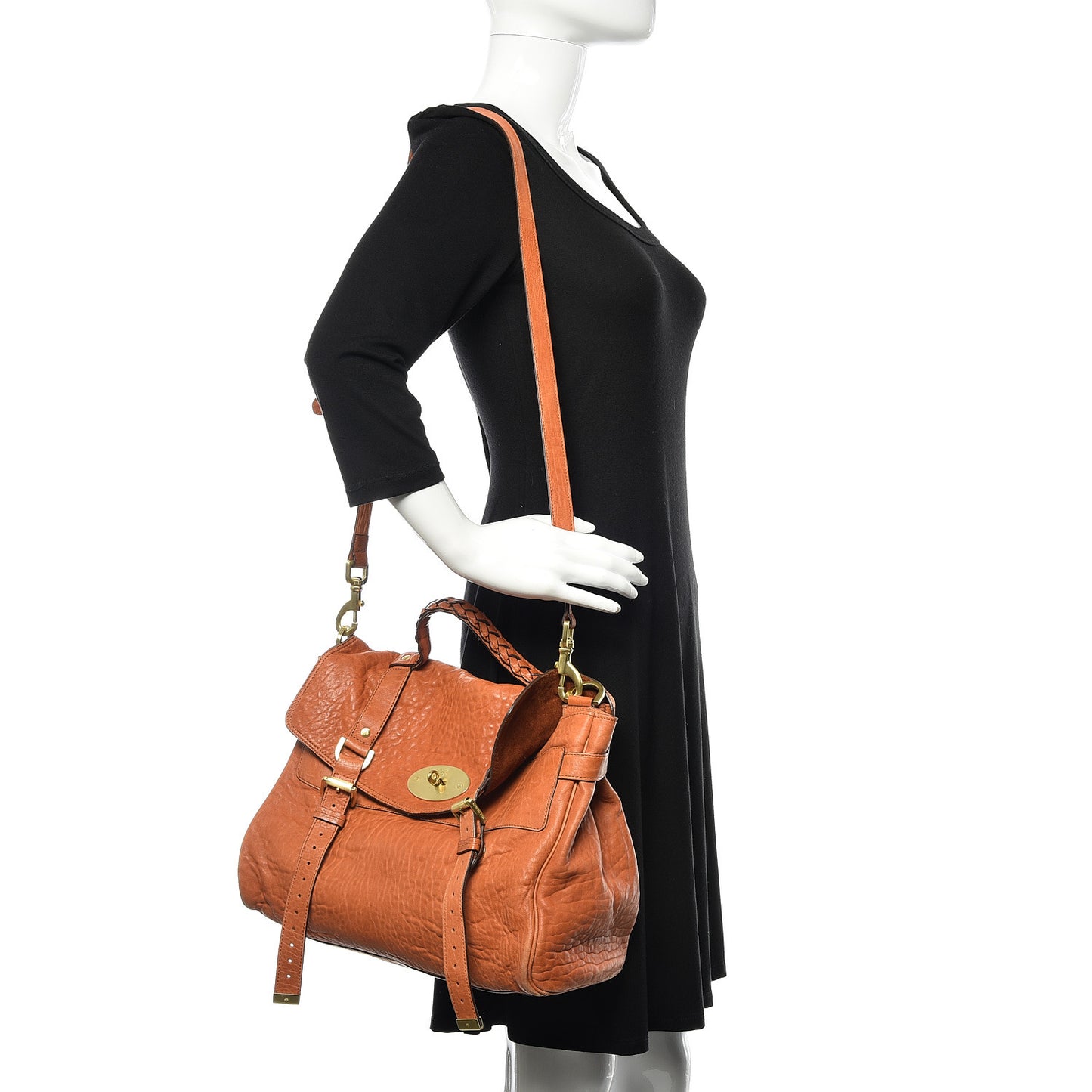Large Grain Nappa Oversized Alexa Pumpkin