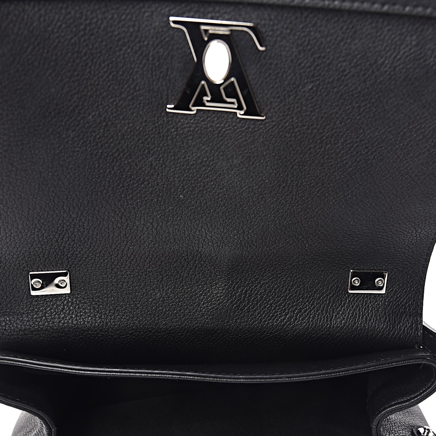 Louis Vuitton Calfskin Lockme II Chain Bag BB Black 7 of 17