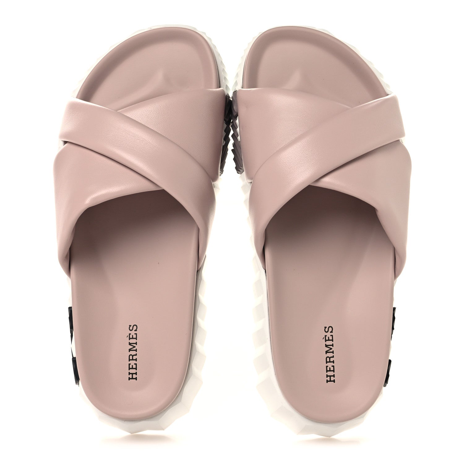 Hermes Nappa Womens Infra Sandals 38 Rose Porcelaine 2 of 10