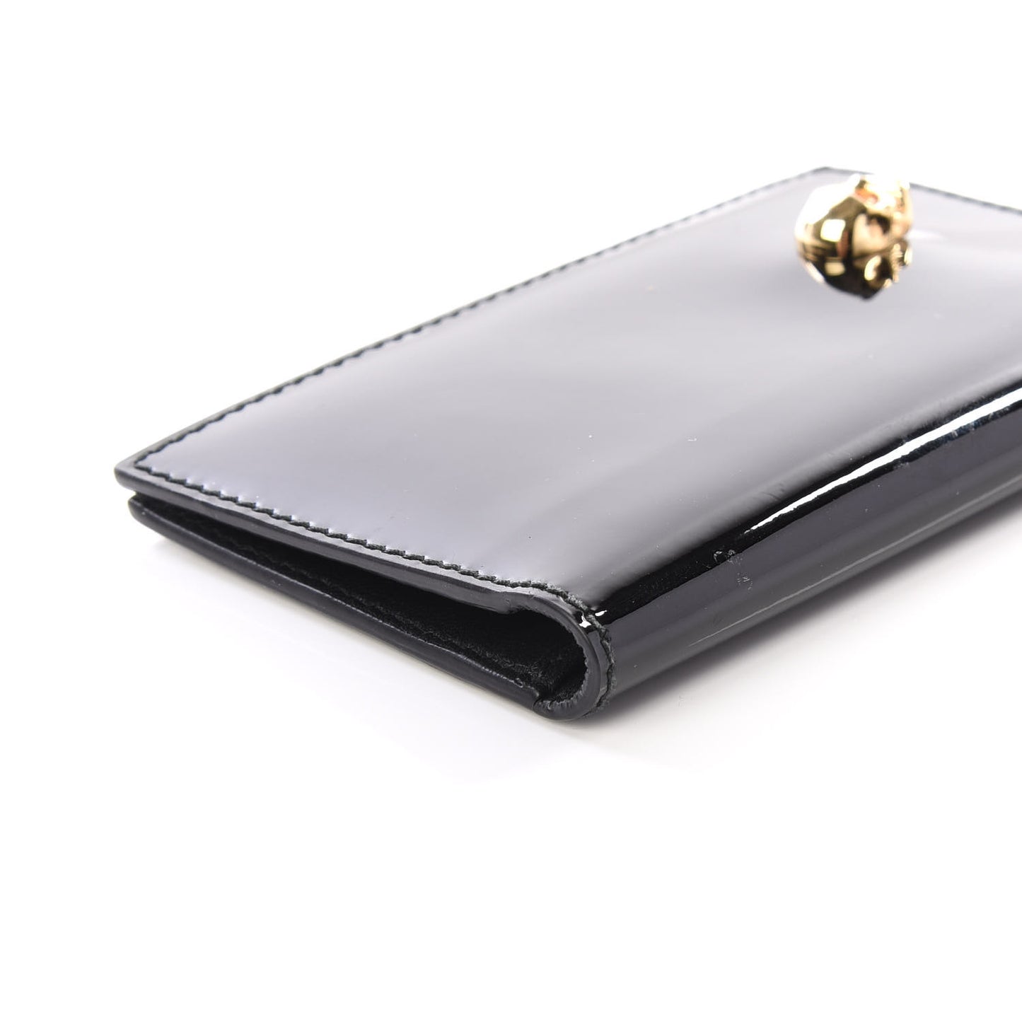 Patent Skull Bi-Fold Card Holder Black