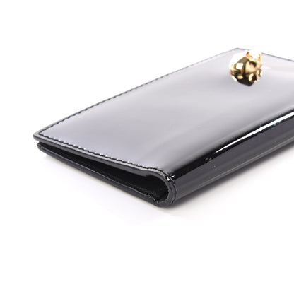 Alexander McQueen Patent Skull Bi-Fold Card Holder Black 7 of 8