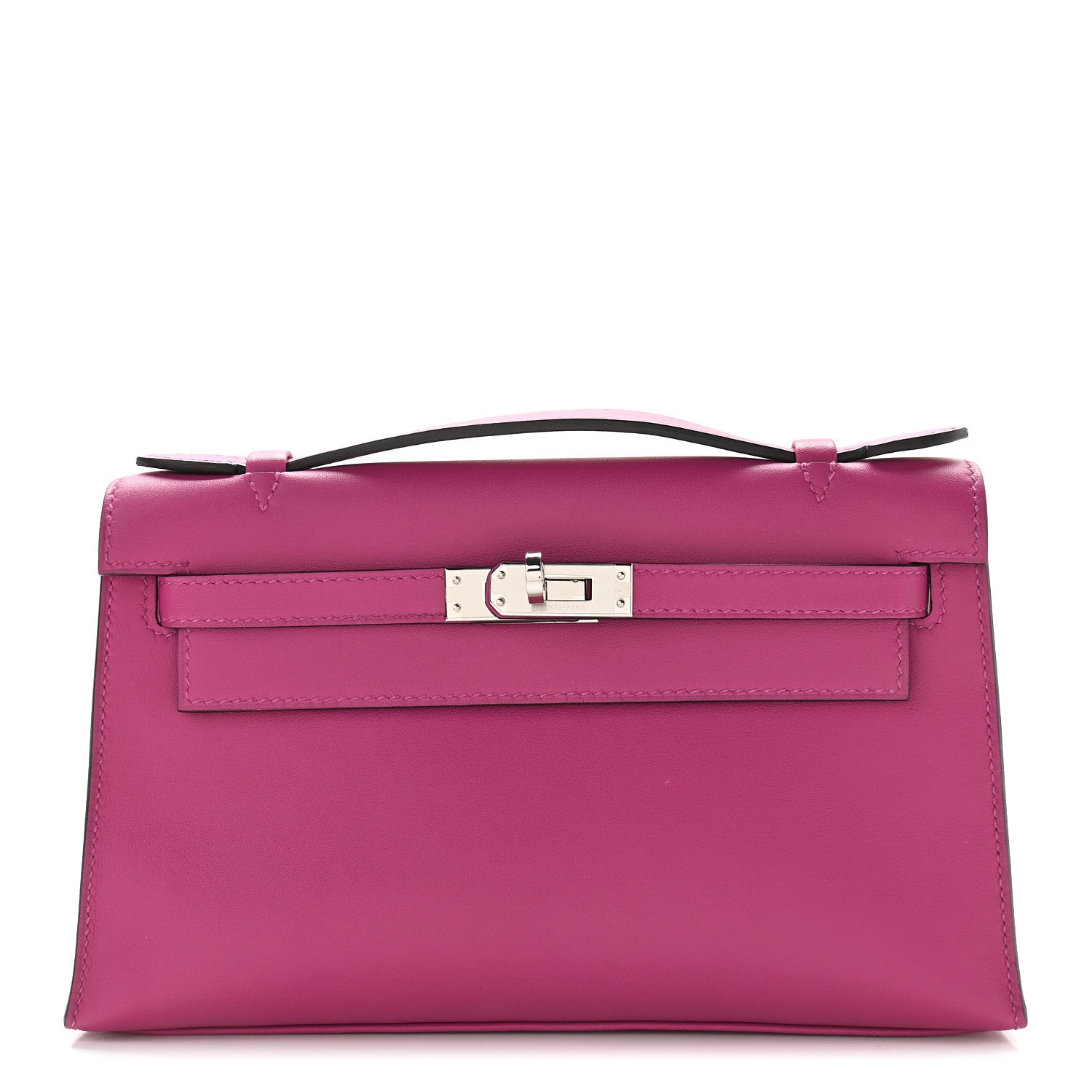Hermes Swift Kelly Pochette Clutch Rose Pourpre 1 of 9