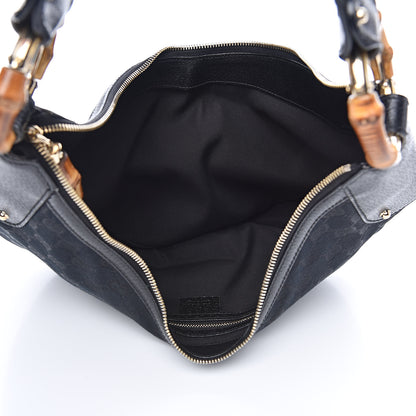 Gucci Monogram Bamboo Ring Hobo Black 5 of 13