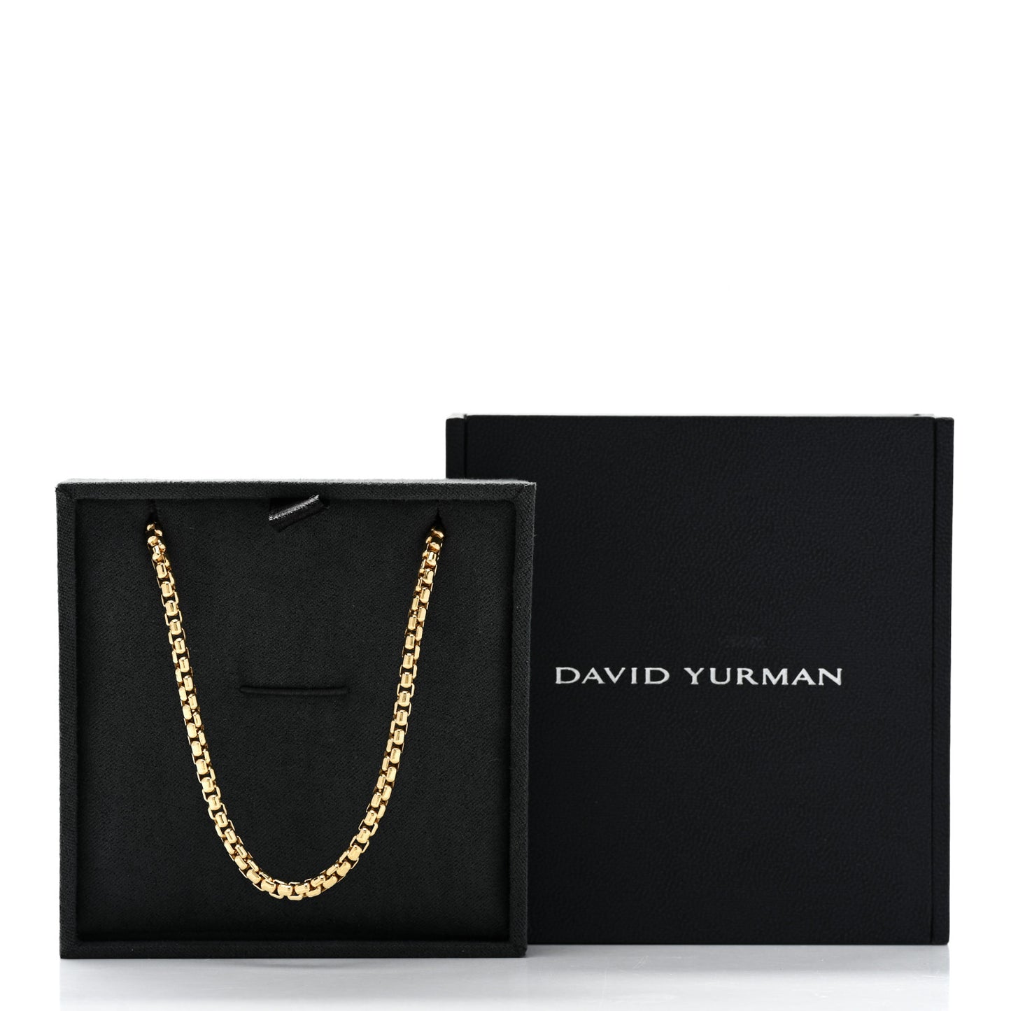 18K Yellow Gold 3.4mm Box Chain Necklace