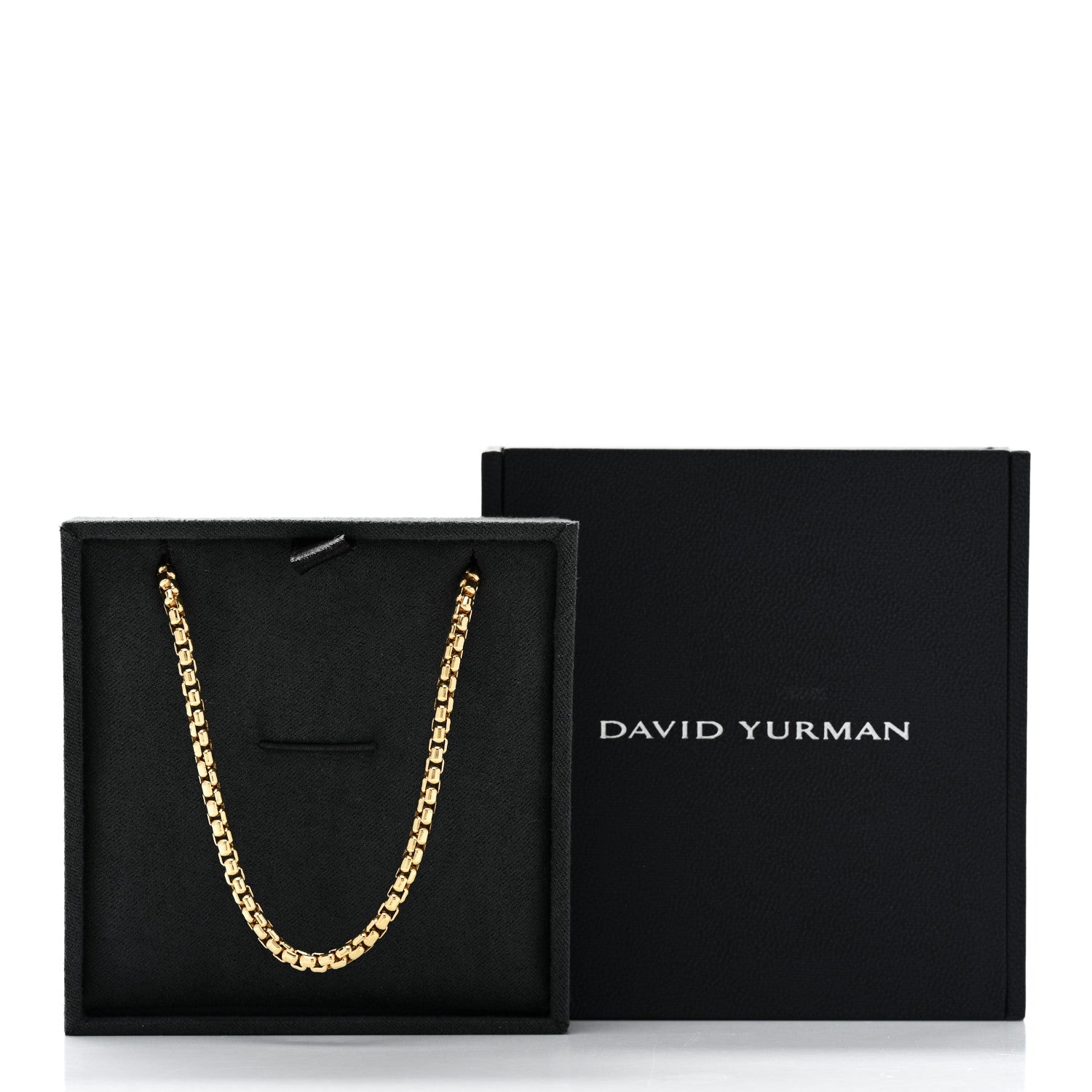 David Yurman 18K Yellow Gold 3.4mm Box Chain Necklace 5 of 5