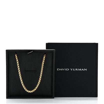 David Yurman 18K Yellow Gold 3.4mm Box Chain Necklace 5 of 5