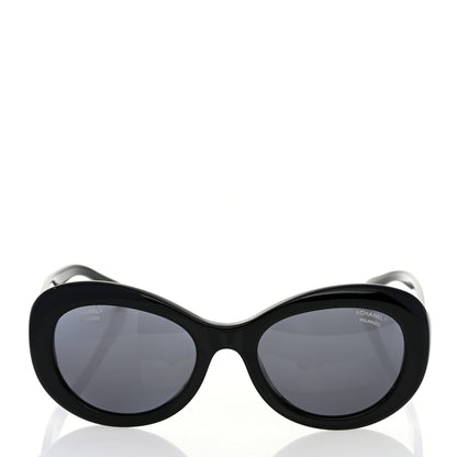 Chanel Acetate Polarized Oval CC Sunglasses 5469-B-A 2 of 8