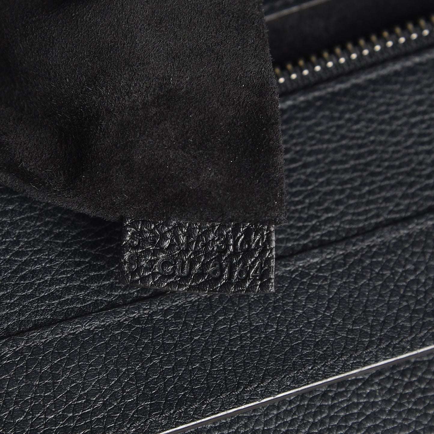 Drummed Calfskin Mini Luggage Black