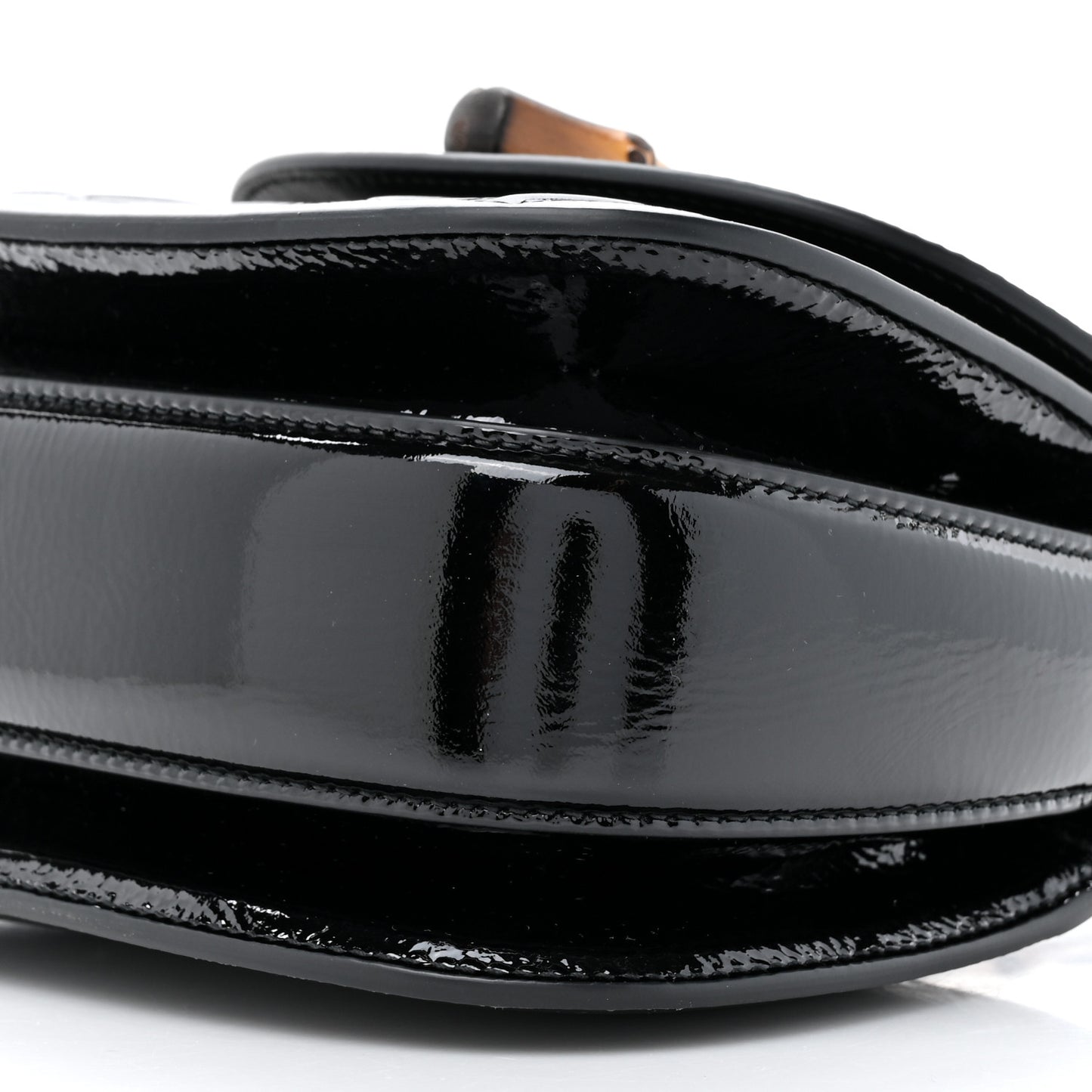 Patent Web MIni Bamboo 1947 Top Handle Bag Black