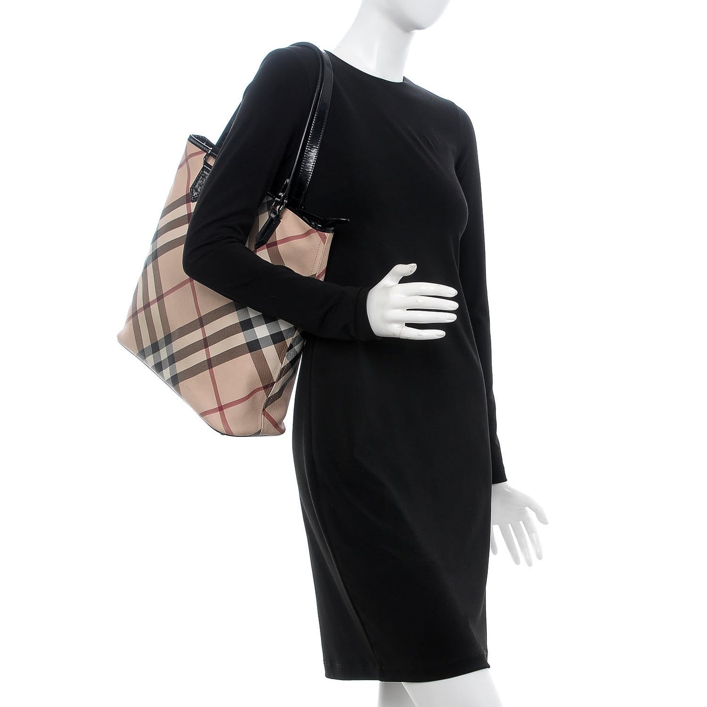 Supernova Check Tote Black