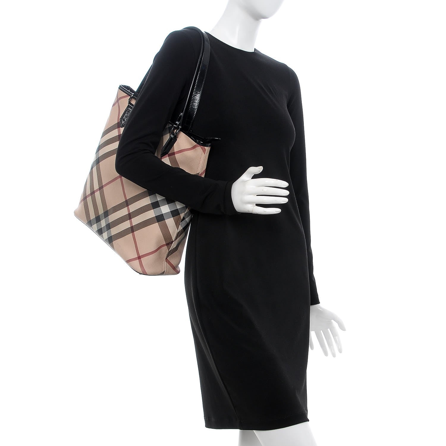 Burberry Supernova Check Tote Black 2 of 10