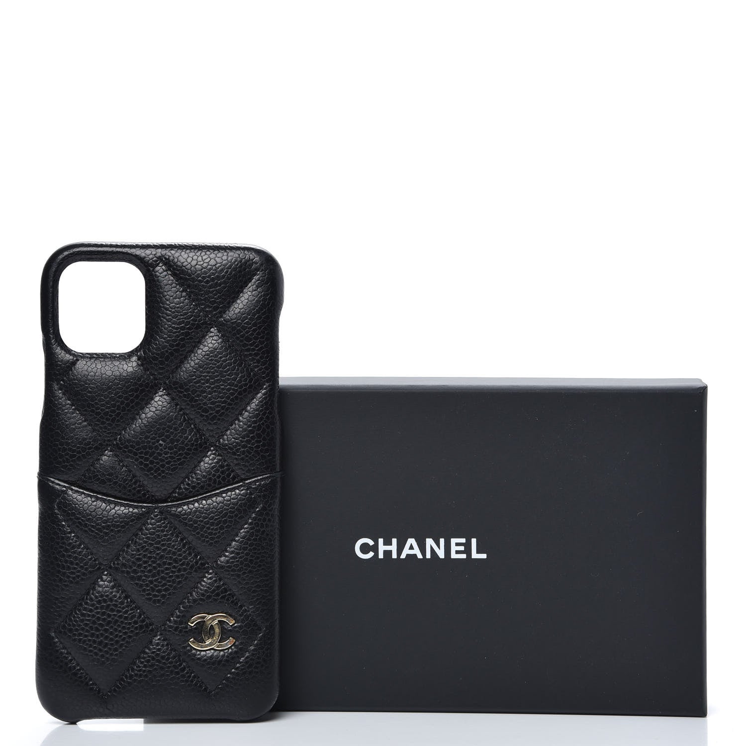 Chanel Caviar Quilted iPhone 11 Max Tech Case Black Burgundy 7 of 7